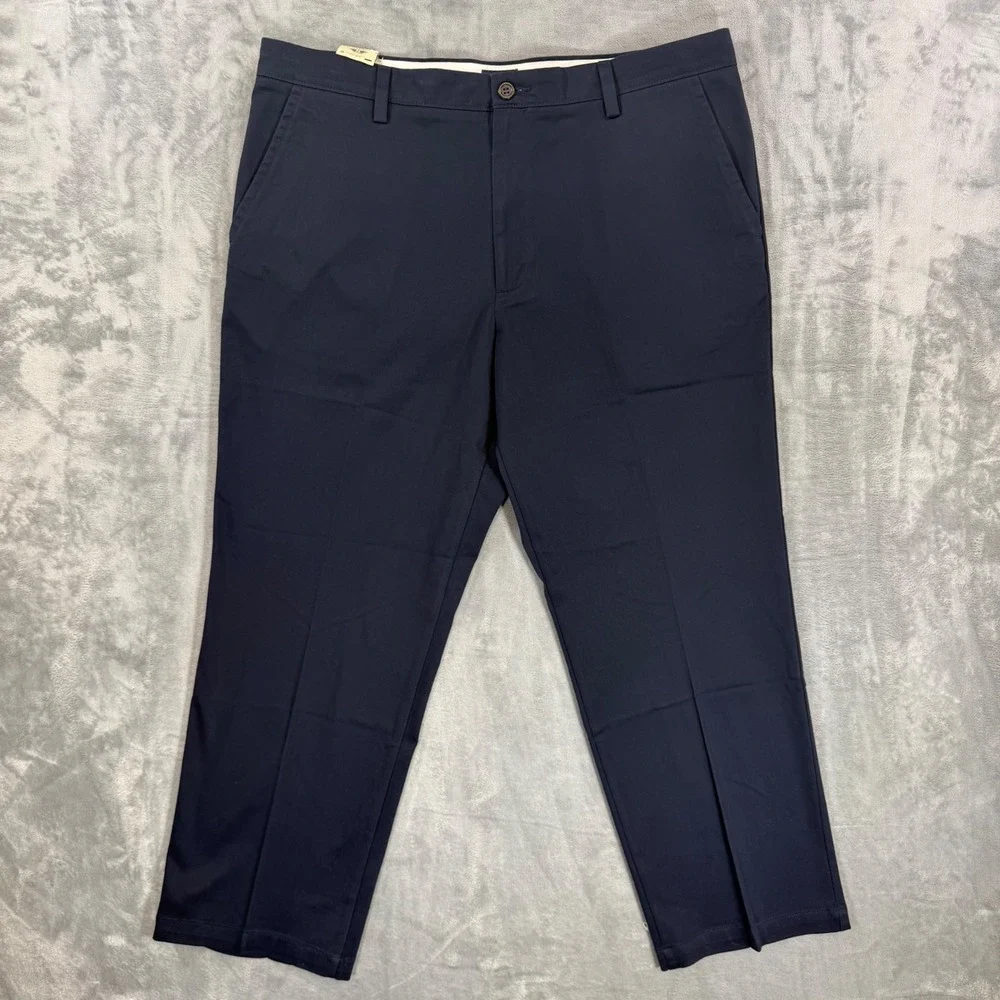 New Dockers Easy Khaki Classic Fit Pants Mens Size 38x29 Navy Blue Stretch